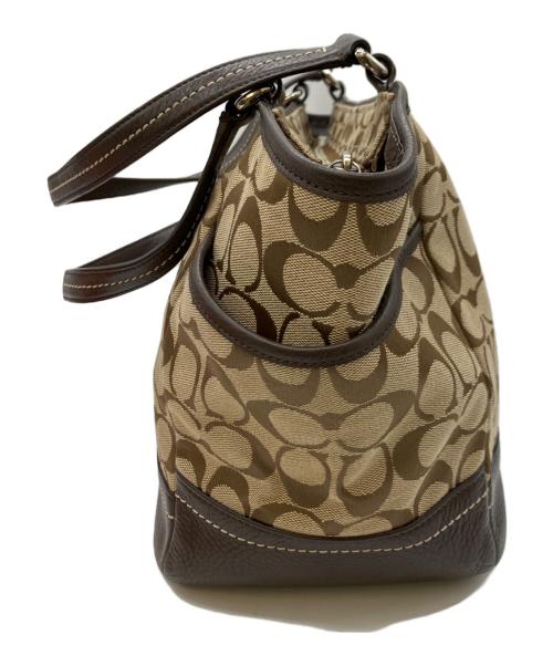 COACH（コーチ）COACH (コーチ) トートバッグ ベージュ×ブラウンの古着・服飾アイテム