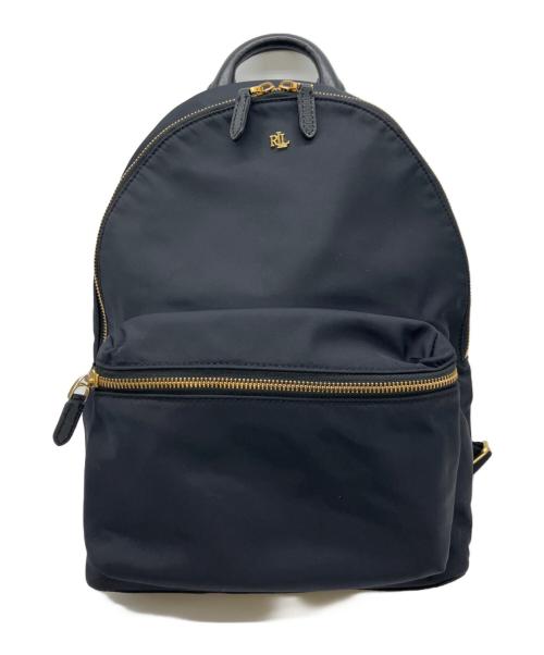 LAUREN RALPH LAUREN（ローレンラルフローレン）LAUREN RALPH LAUREN (ローレンラルフローレン) ナイロンリュック ブラック×ゴールドの古着・服飾アイテム