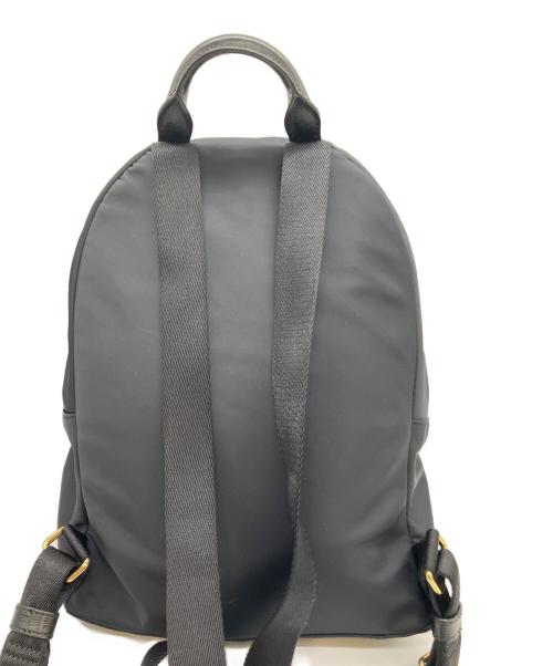 LAUREN RALPH LAUREN（ローレンラルフローレン）LAUREN RALPH LAUREN (ローレンラルフローレン) ナイロンリュック ブラック×ゴールドの古着・服飾アイテム