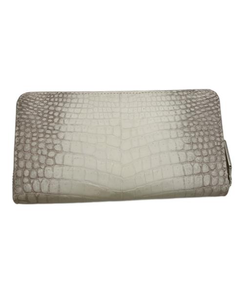 RODANIA（ロダニア）RODANIA (ロダニア) ラウンドファスナー長財布 ホワイトの古着・服飾アイテム