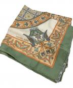 HERMESエルメス）の古着「シルクスカーフ」｜グリーン×オレンジ