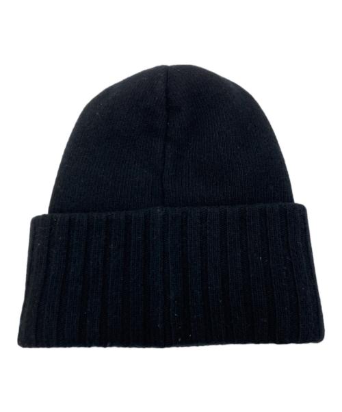 MONCLER（モンクレール）MONCLER (モンクレール) ロゴニット帽 ブラックの古着・服飾アイテム