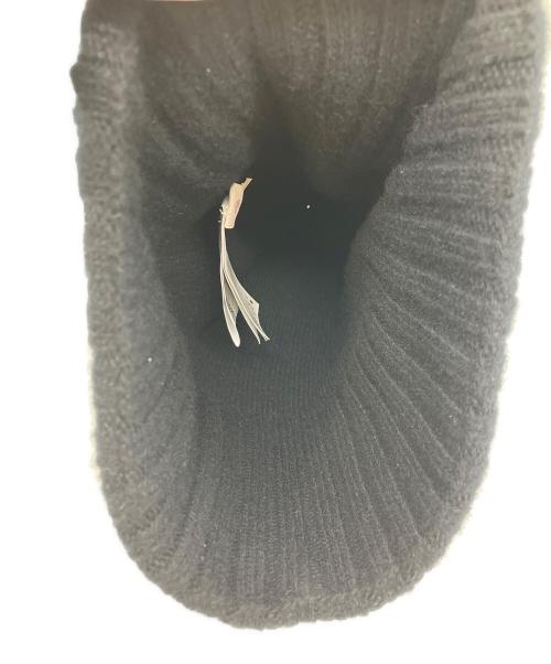 MONCLER（モンクレール）MONCLER (モンクレール) ロゴニット帽 ブラックの古着・服飾アイテム