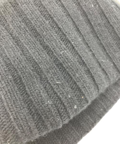 MONCLER（モンクレール）MONCLER (モンクレール) ロゴニット帽 ブラックの古着・服飾アイテム