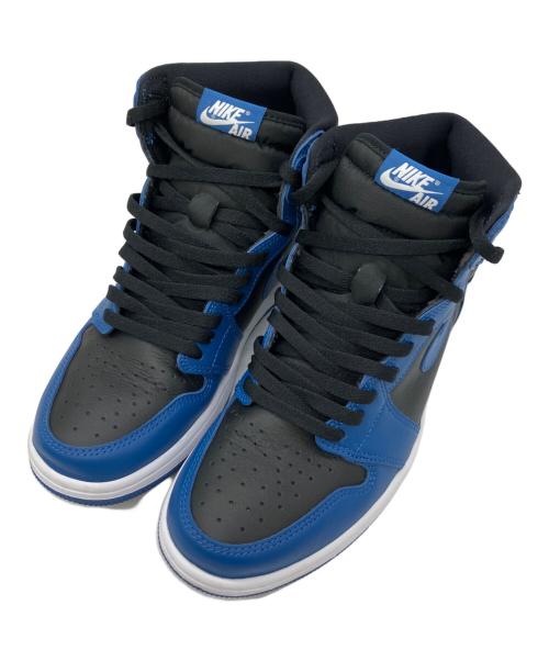 NIKE（ナイキ）NIKE (ナイキ) AIR JORDAN 1 RETRO HIGH ブラック×ブルー サイズ:27の古着・服飾アイテム