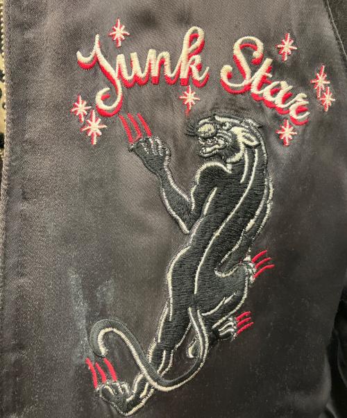 JUNK STAR（ジャンクスター）JUNK STAR (ジャンクスター) スカル柄リバーシブルスカジャン ブラック サイズ:Lの古着・服飾アイテム