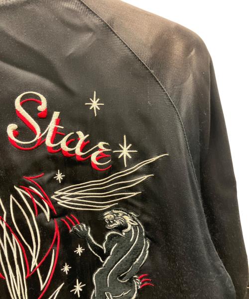 JUNK STAR（ジャンクスター）JUNK STAR (ジャンクスター) スカル柄リバーシブルスカジャン ブラック サイズ:Lの古着・服飾アイテム