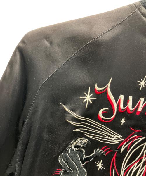 JUNK STAR（ジャンクスター）JUNK STAR (ジャンクスター) スカル柄リバーシブルスカジャン ブラック サイズ:Lの古着・服飾アイテム