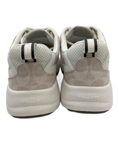 COACH（コーチ）COACH (コーチ) ローカットスニーカー ホワイト×ベージュ サイズ:24の古着・服飾アイテム