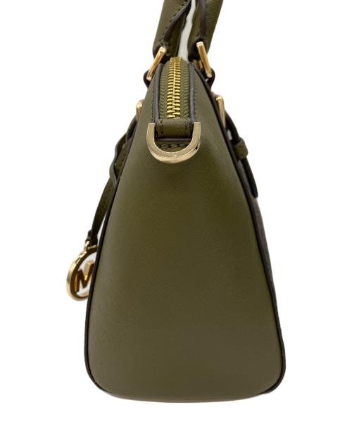 MICHAEL KORS（マイケル・コース）MICHAEL KORS (マイケル・コース) ハンドバッグ オリーブ×ブラウンの古着・服飾アイテム