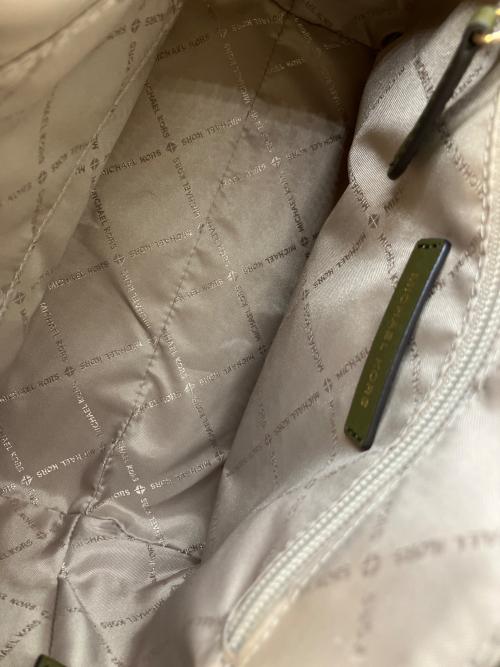 MICHAEL KORS（マイケル・コース）MICHAEL KORS (マイケル・コース) ハンドバッグ オリーブ×ブラウンの古着・服飾アイテム