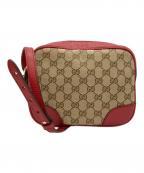 GUCCIグッチ）の古着「ショルダーバッグ」｜ベージュ×レッド