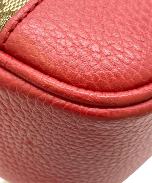 GUCCI（グッチ）GUCCI (グッチ) ショルダーバッグ ベージュ×レッドの古着・服飾アイテム