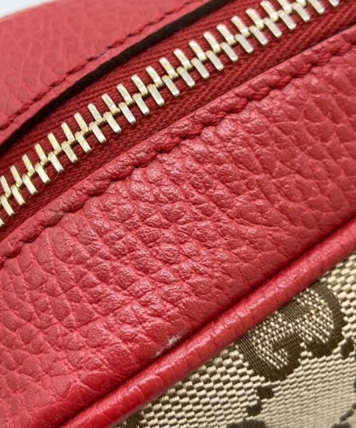 GUCCI（グッチ）GUCCI (グッチ) ショルダーバッグ ベージュ×レッドの古着・服飾アイテム