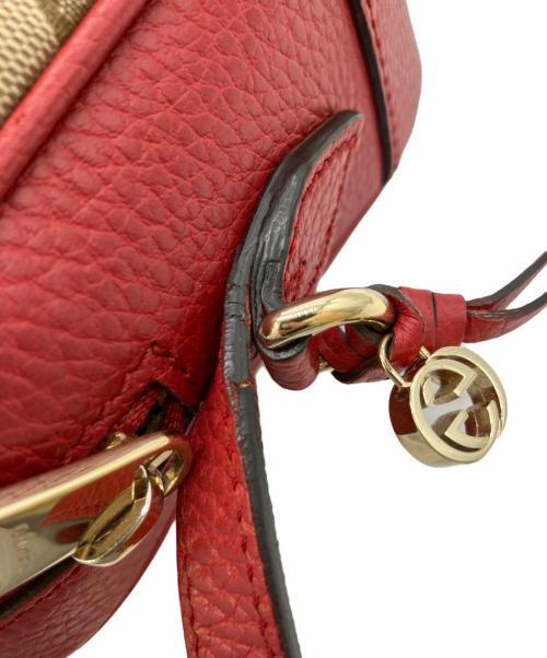 GUCCI（グッチ）GUCCI (グッチ) ショルダーバッグ ベージュ×レッドの古着・服飾アイテム