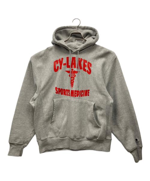 Champion Premium Reverse Weave（チャンピオン プレミアム リバースウィーブ）Champion PREMIUM REVERSE WEAVE (チャンピオン プレミアム リバースウィーブ) プルオーバーパーカー グレー サイズ:Mの古着・服飾アイテム