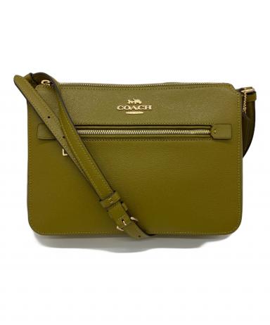 美品 COACH コーチ チェーンショルダー スワッガー25 ショルダーバッグ カーキ レディース 古着 中古 USED COACH（コーチ） 美品 チェーンショルダー スワッガー25 ショルダー