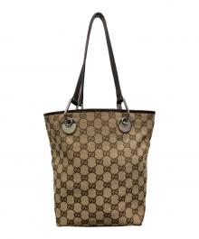 GUCCI（グッチ）の古着「ハンドバッグ」｜ベージュ×ブラウン