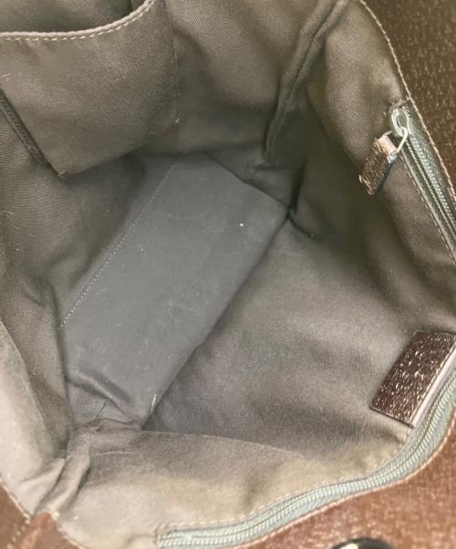 GUCCI（グッチ）GUCCI (グッチ) ハンドバッグ ベージュ×ブラウンの古着・服飾アイテム