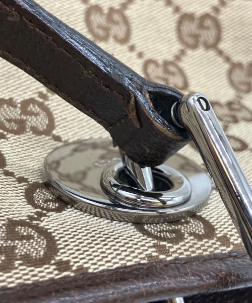GUCCI（グッチ）GUCCI (グッチ) ハンドバッグ ベージュ×ブラウンの古着・服飾アイテム