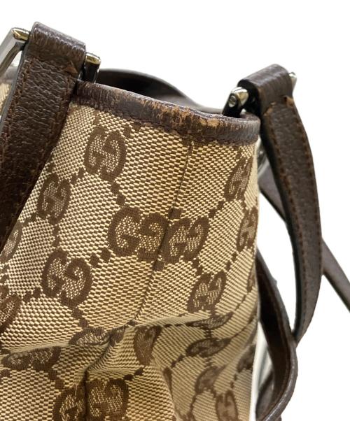 GUCCI（グッチ）GUCCI (グッチ) ハンドバッグ ベージュ×ブラウンの古着・服飾アイテム