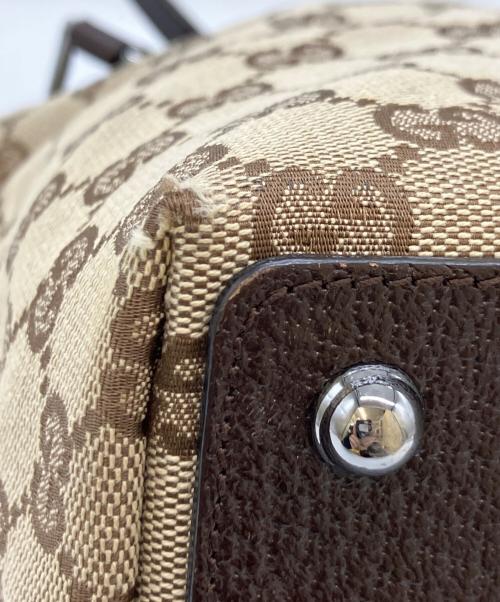 GUCCI（グッチ）GUCCI (グッチ) ハンドバッグ ベージュ×ブラウンの古着・服飾アイテム