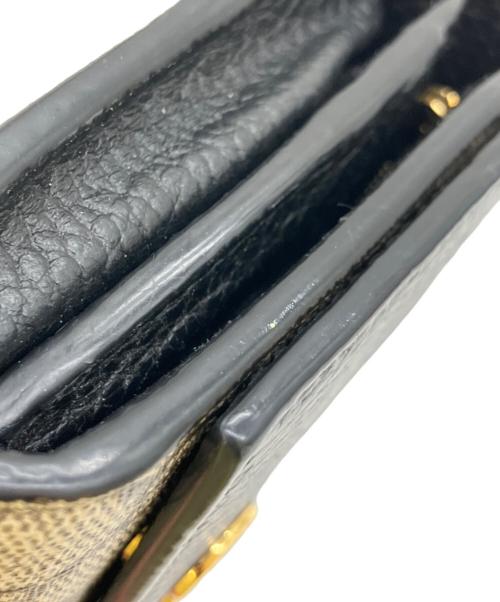 GUCCI（グッチ）GUCCI (グッチ) 2つ折り財布 ブラック×ベージュの古着・服飾アイテム