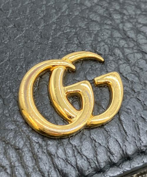 GUCCI（グッチ）GUCCI (グッチ) 2つ折り財布 ブラック×ベージュの古着・服飾アイテム