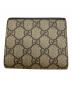 GUCCI (グッチ) 2つ折り財布 ブラック×ベージュ：35000円