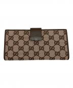 GUCCIグッチ）の古着「長財布」｜ブラウン×ピンク