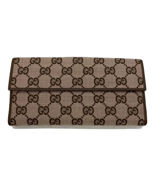 GUCCI（グッチ）GUCCI (グッチ) 長財布 ブラウン×ピンクの古着・服飾アイテム