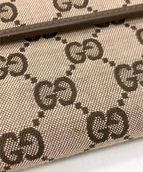 GUCCI（グッチ）GUCCI (グッチ) 長財布 ブラウン×ピンクの古着・服飾アイテム