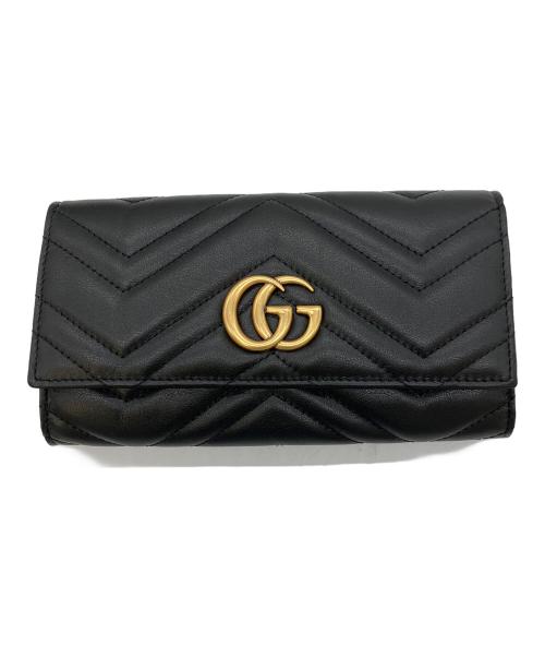 GUCCI（グッチ）GUCCI (グッチ) 長財布 ブラックの古着・服飾アイテム