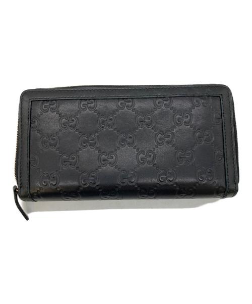 GUCCI（グッチ）GUCCI (グッチ) 長財布 ブラックの古着・服飾アイテム