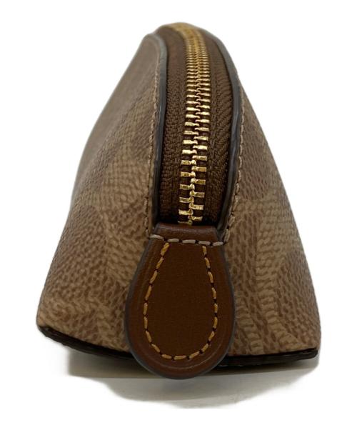 COACH（コーチ）COACH (コーチ) ペンケース ベージュ×ブラウンの古着・服飾アイテム