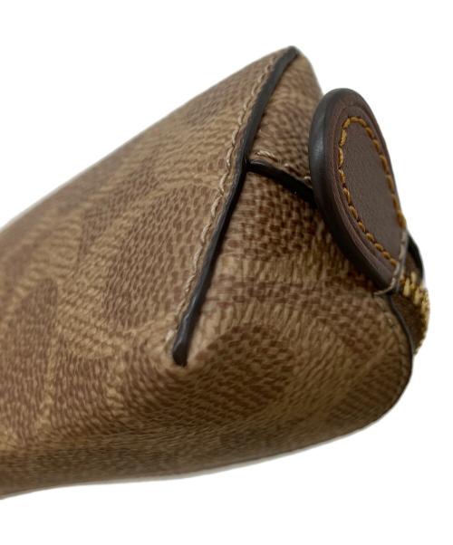 COACH（コーチ）COACH (コーチ) ペンケース ベージュ×ブラウンの古着・服飾アイテム