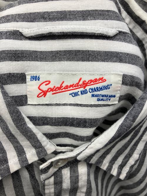 Spick and Span（スピック＆スパン）Spick and Span (スピック＆スパン) リネンコットンルーズシャツ グレー×ホワイト サイズ:‐の古着・服飾アイテム