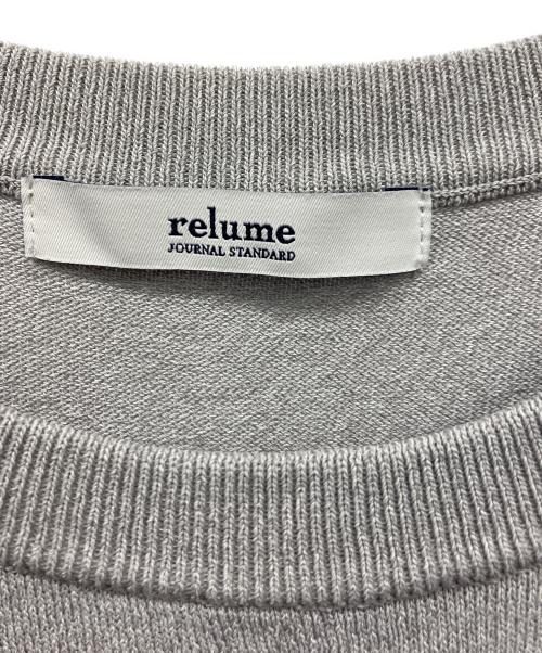 JOURNAL STANDARD relume（ジャーナルスタンダード レリューム）JOURNAL STANDARD relume (ジャーナルスタンダード レリューム) 薄手ニット ライトグレー サイズ:Fの古着・服飾アイテム