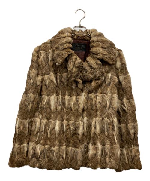 ECHT KANINPELZ（ECHT KANINPELZ）ECHT KANINPELZ (ECHT KANINPELZ) 毛皮ショートコート ブラウン サイズ:‐の古着・服飾アイテム