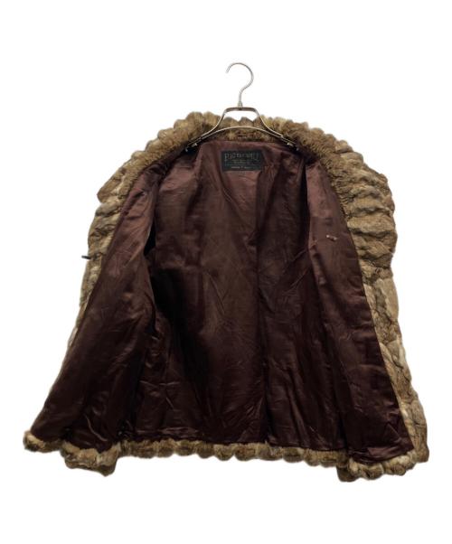 ECHT KANINPELZ（ECHT KANINPELZ）ECHT KANINPELZ (ECHT KANINPELZ) 毛皮ショートコート ブラウン サイズ:‐の古着・服飾アイテム