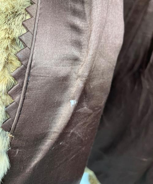 ECHT KANINPELZ（ECHT KANINPELZ）ECHT KANINPELZ (ECHT KANINPELZ) 毛皮ショートコート ブラウン サイズ:‐の古着・服飾アイテム