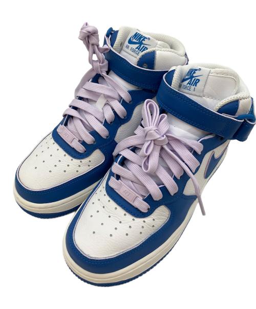 NIKE（ナイキ）NIKE (ナイキ) AIR FORCE 1 '07 MID（エアフォース） ホワイト×ブルー サイズ:US7の古着・服飾アイテム