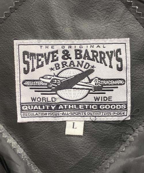 STEVE&BARRYS（Steve＆Barrys）Steve＆Barrys (Steve＆Barrys) フェイクレザージャケット ブラック×レッド サイズ:Lの古着・服飾アイテム
