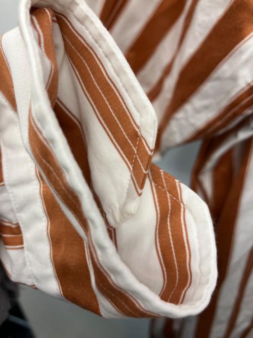 ticca（ティッカ）TICCA (ティッカ) 長袖ワンピース オレンジ×ホワイト サイズ:Freeの古着・服飾アイテム