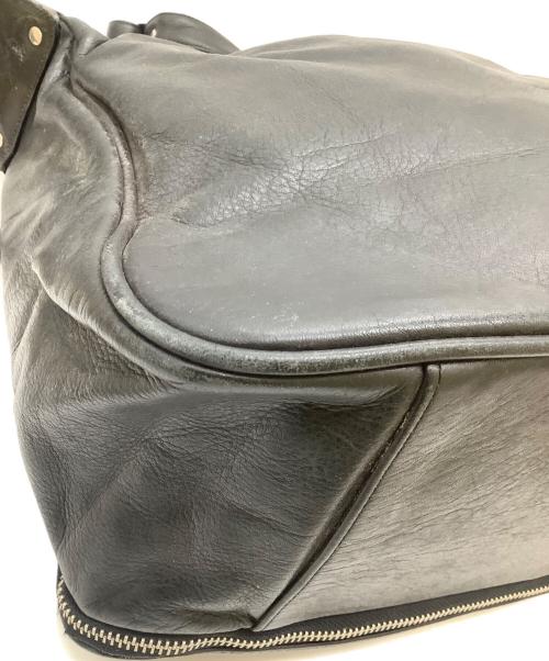 YOHJI YAMAMOTO（ヨウジヤマモト）YOHJI YAMAMOTO (ヨウジヤマモト) レザーショルダーバッグ ブラックの古着・服飾アイテム