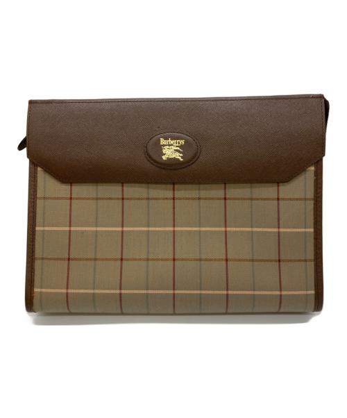 BURBERRY（バーバリー）BURBERRY (バーバリー) クラッチバッグ ブラウンの古着・服飾アイテム