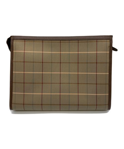 BURBERRY（バーバリー）BURBERRY (バーバリー) クラッチバッグ ブラウンの古着・服飾アイテム
