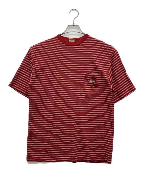 stussy（ステューシー）stussy (ステューシー) 半袖Tシャツ レッド サイズ:Lの古着・服飾アイテム