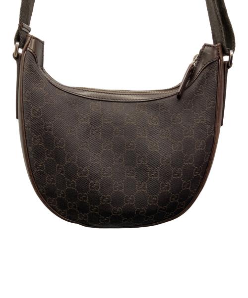 GUCCI（グッチ）GUCCI (グッチ) ショルダーバッグ ダークブラウン×ブラックの古着・服飾アイテム
