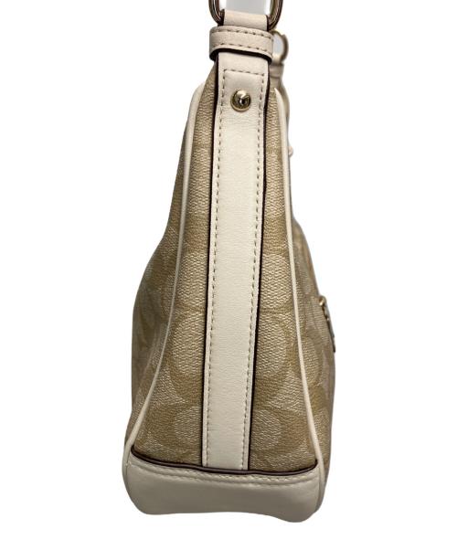 COACH（コーチ）COACH (コーチ) ショルダーバッグ ホワイト×ベージュの古着・服飾アイテム